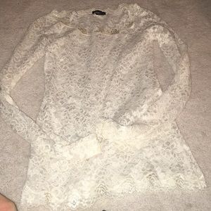 A white lace fancy top